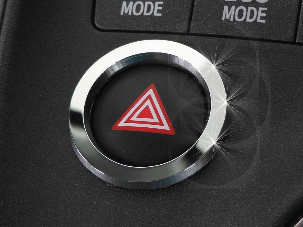 mut Prius PHV Hazard Switch Ring (Chrome) May 2009 onwards