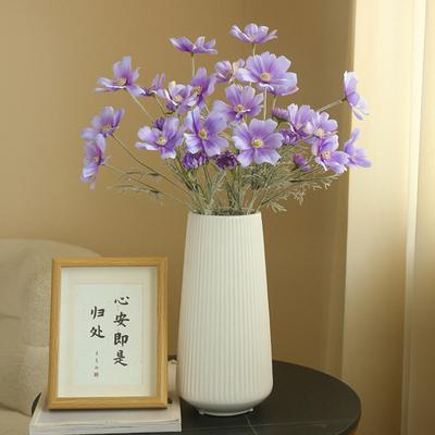 Artificial Cosmos Bipinnatus UV Resistant Fake Silk Galsang Flower Home Office Wedding Party Indoor Outdoor Faux Bloom Decoration