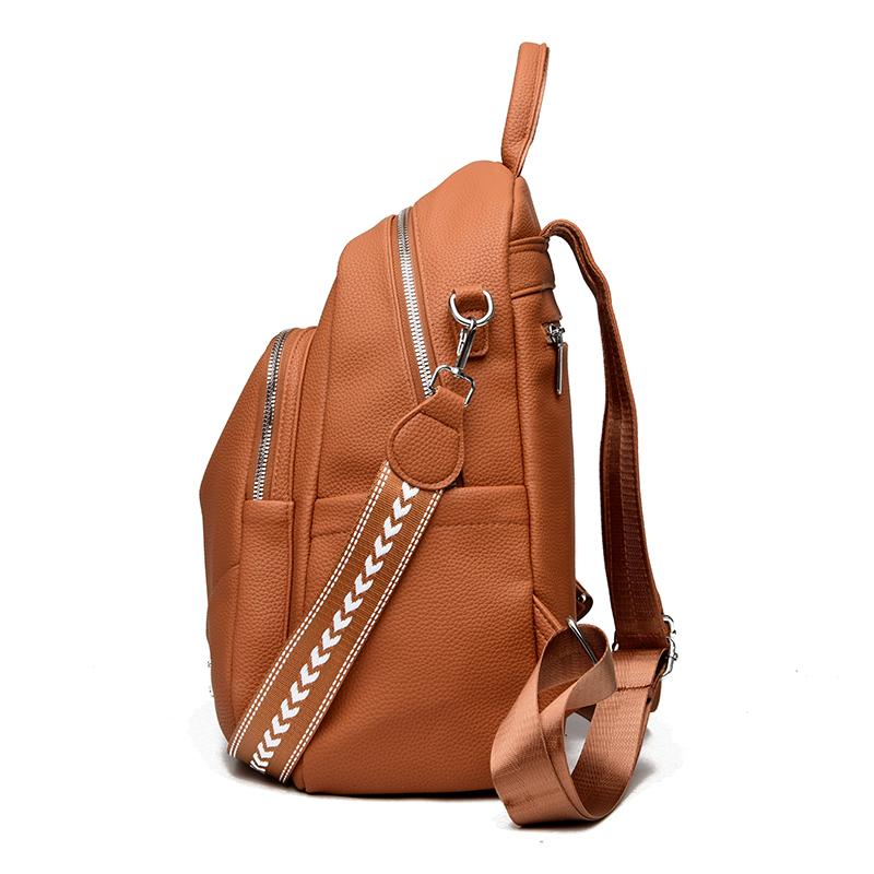 Dámský multifunkční cestovní batoh z měkké kůže