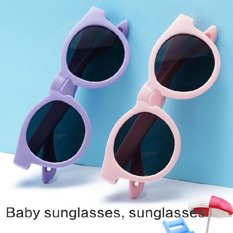 Lightweight Silicone Frame Toddler Sunglasses Foldable Design UV400 Sun Glasses Eyewear For Outdoor Travel