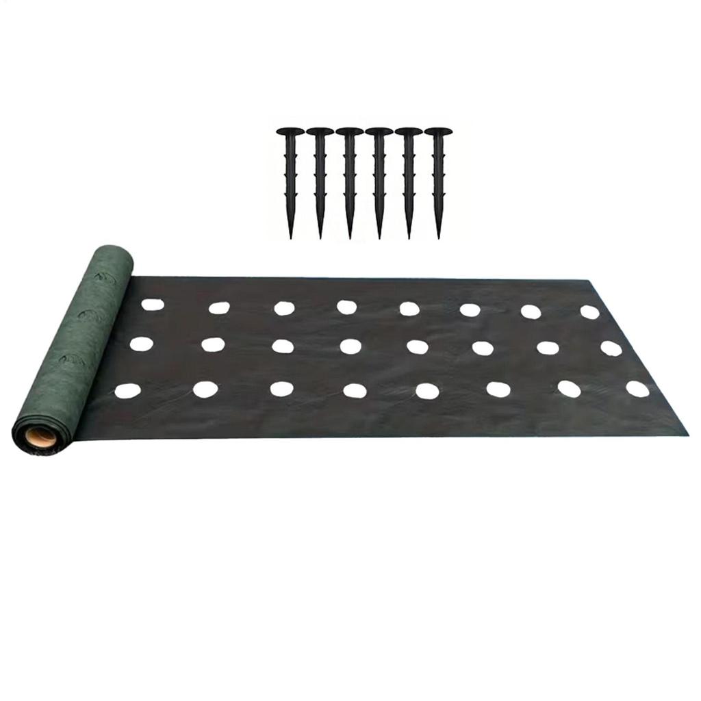 Heavy Duty Landscape Fabric 19.7x3.3ft Pre-punched Permeable Outside Grass Block Fabric For Landscaping Lawn Patio Greenhouse