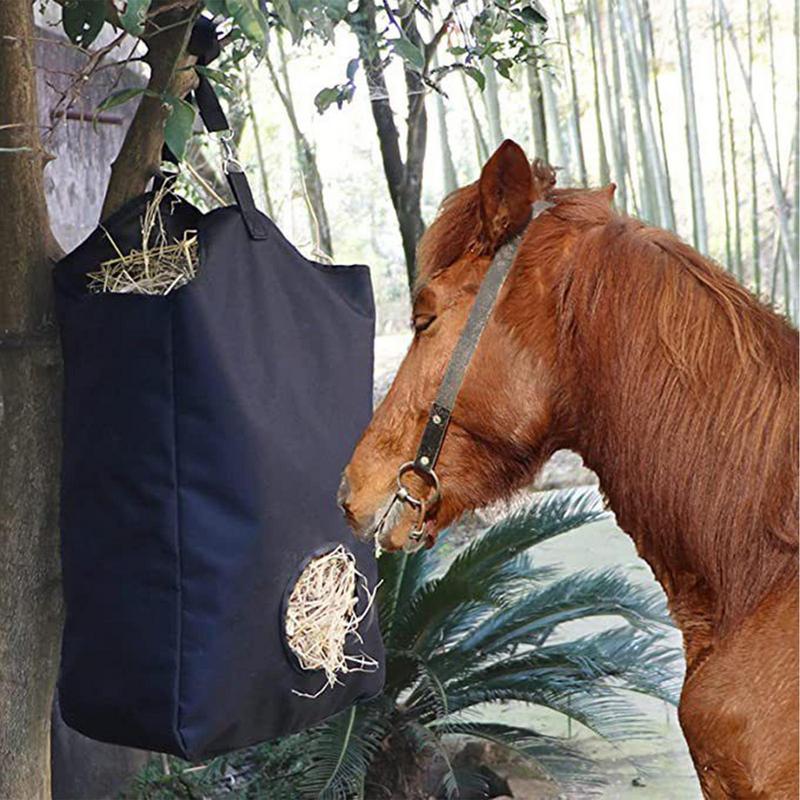 Horse Hay Bag Waterproof Oxford Cloth Slow Feed Hay Bags For Horses Multifunctional Pet Accessories Lightweight Food Storage