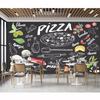 Handdrawn Pizza Menu Wallpaper Pizza Photo Wall Mural Snack Pizza Shop Wall Paper