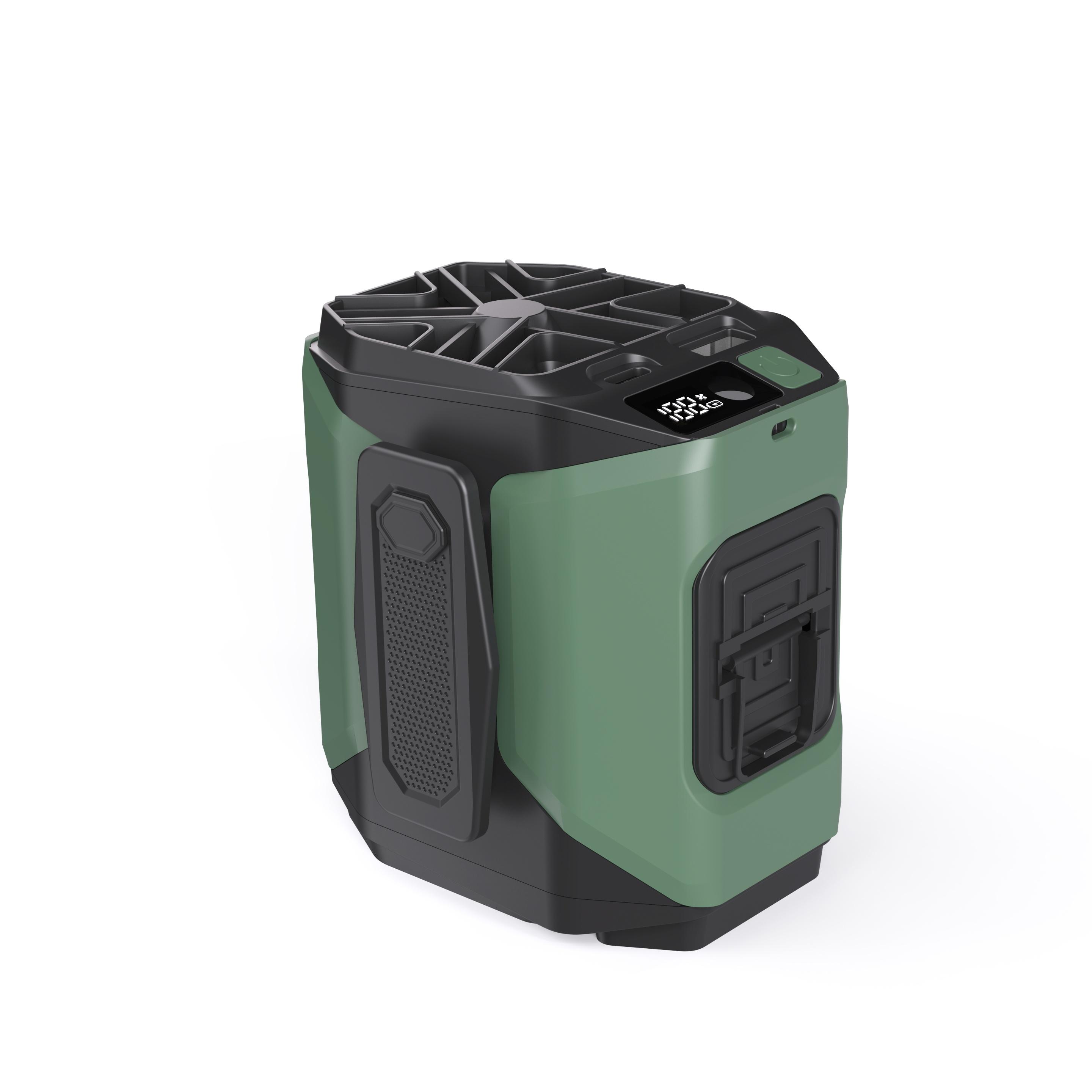 

10000mAh Portable Waist Fan Outdoor Hanging Neck Fan Strong Wind with Power Bank LED Lighting for Sports Cook Outdoor Working