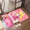 Custom Name Personalized Princess Peach Toadstool Print Carpet, Versatile Home Decor Rug, for Playroom, Apartment, Balcony, Entryway, Hallway Gift