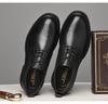 Men's British Style Round Toe Oxford Leather Shoes - Comfortable, Lace-up, Versatile, Thick Sole, Genuine Cowhide.
