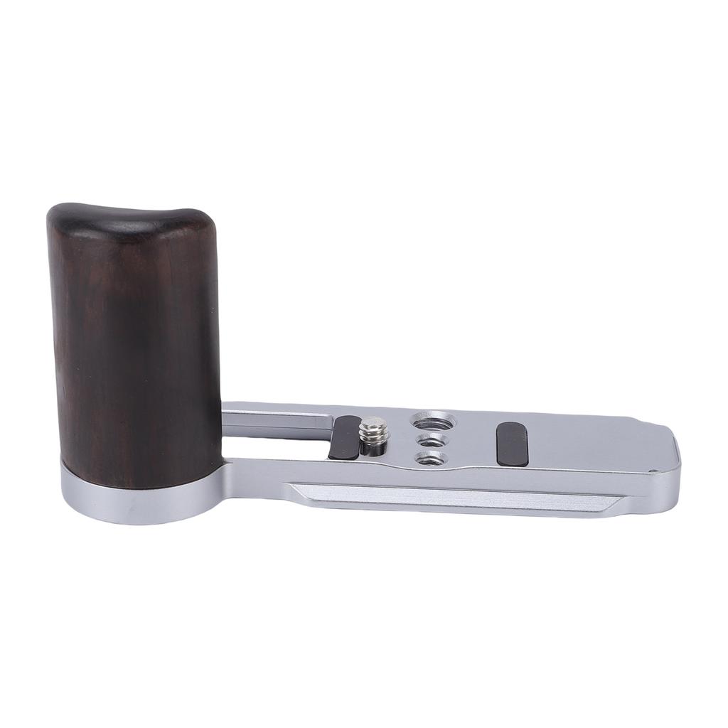 L Bracket Handgrip Fit for X 100VI Camera Aluminum L Shape Quick Release Plate with Wood Grip 1Celsius4 Inch Screw Hole