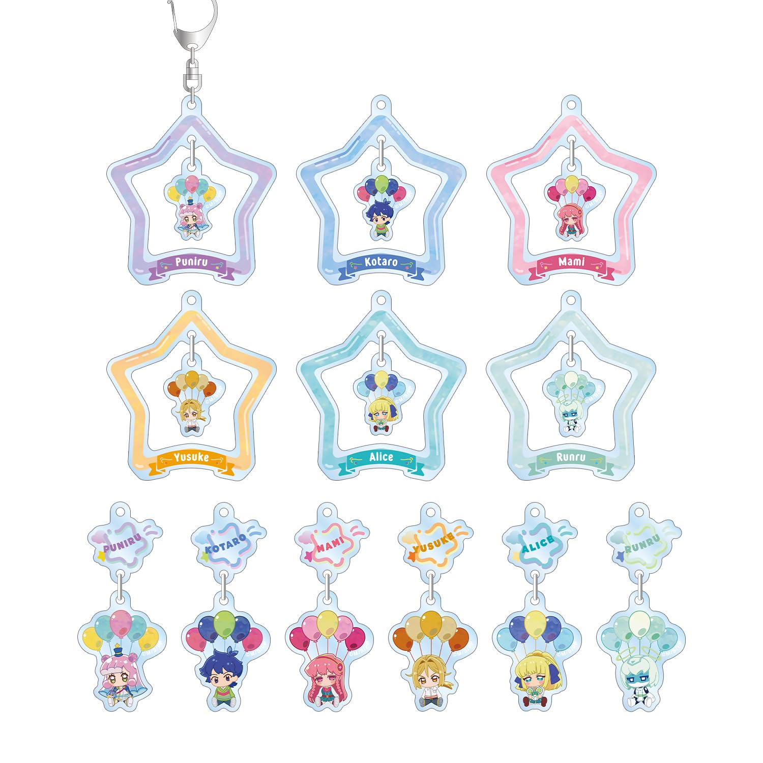 

TV Anime Puniru is a Cute Slime Trading POPOON Swinging Acrylic Keychains Box of 12