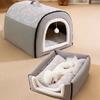 Abnehmbares Hundebett, gemütliches Haustiernest, für kleine und mittlere Hunde, Katzen, warm im Winter, bequemes Schlafbett