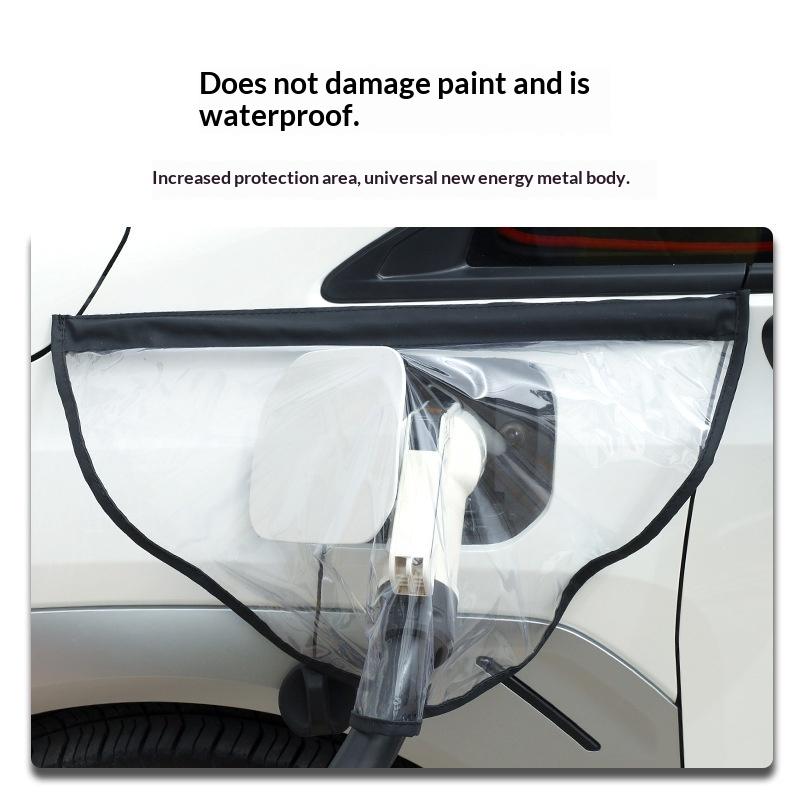 Electric Vehicle Charger Port Protection Cover Rainproof Dustproof Anti-Snow Durable Cover for Outdoor Cold Weather Use