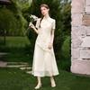 New Chinese Style Faux Two-Piece Qipao Dress