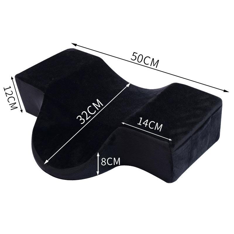 U-shaped memory foam false eyelashes pillow ergonomic curve neck pillow salon home eyelash transplantation beauty makeup 50*20*12cm чёрный