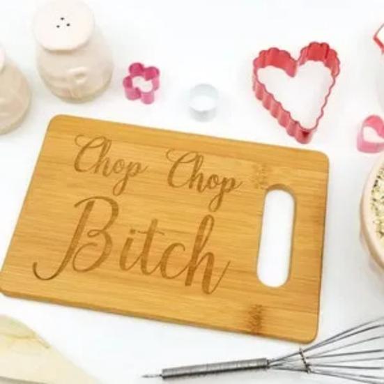 Personalized Cutting Boards Funny Chopping Board Bamboo Engraved Charcuterie Board with Initials Wood Cheese Board Humor Dirty Xmas Gift for Friends