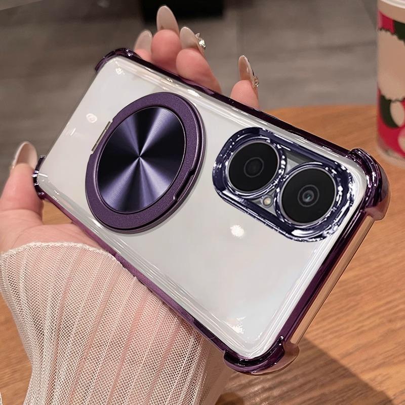 Enjoy 81 Mobile Phone Case Airbag Anti-drop Soft Case Play 11Plus Decompression Rotating Magnetic Bracket Protective Cover