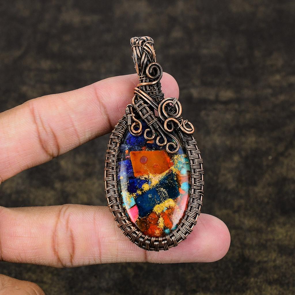 Spiny Oyster Handmade Copper Wire Wrap Jewelry Pendant 2.99 T1P84