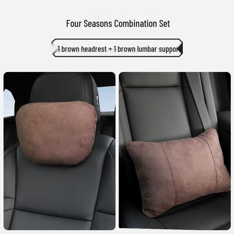 Nick Car Headrest Lumbar & Neck Support Pillow for Maybach S-Class, Mercedes, Tesla & AITO