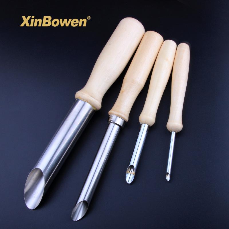 4-Piece Stainless Steel Clay Sculpting and Hole Punch Tool Set