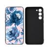 Blaue Rose Kunst Für Samsung Galaxy S23 S24 S25 Ultra S22 Plus S21 Schwarzes Weiches Case Wasserdichtes Weiches Case