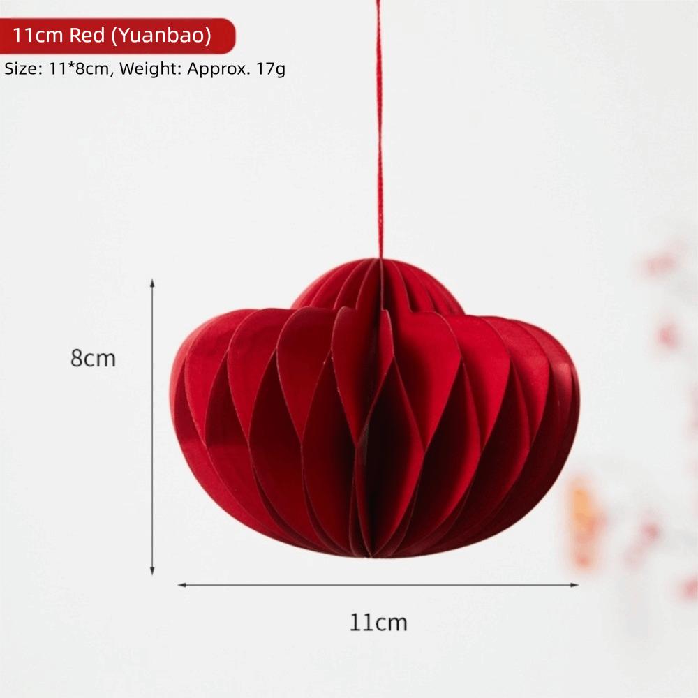 2026 Red Honeycomb New Year Decorations with Tassel Paper Christmas Tree Ornament Hanging Style Christmas Balls Patio Decor