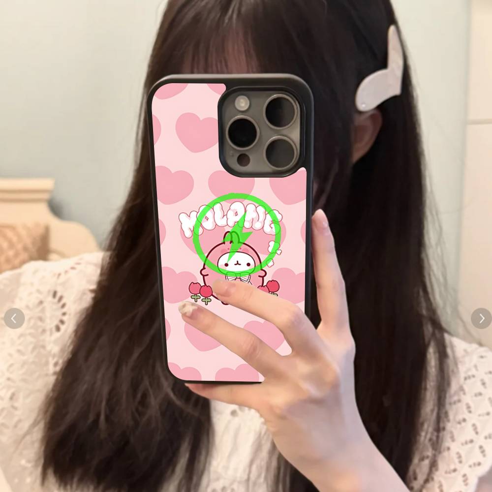 Kawaii Cute Rabbit M-MolangS Anime Magnetic For Magsafe Phone Case For IPhone 17 Air 16 Pro Max 15 14 13 12 11 Protective Cover
