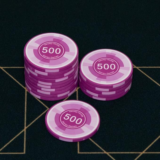 25Pcs 43Mm Ceramic Poker Chips Coin Chess Room Chip Board Game Poker Club Exclusive Texas Hold'Em Chip Storage Box Table Games