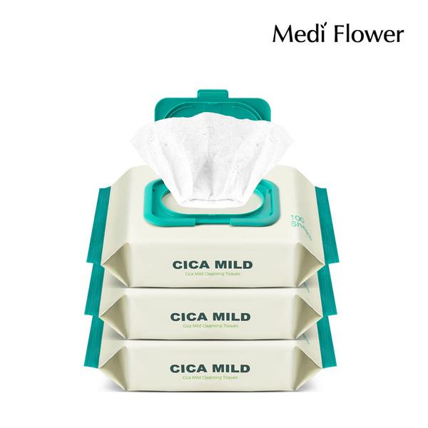 Medi Flower Cica Mild Cleansing Tissue 100 sheets x 3