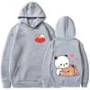 Bubu and Dudu Panda Aesthetic Pattern Funny Kawa Spring and Autumn Men's Fashionable Casual Versatile Hooded Sweatshirt