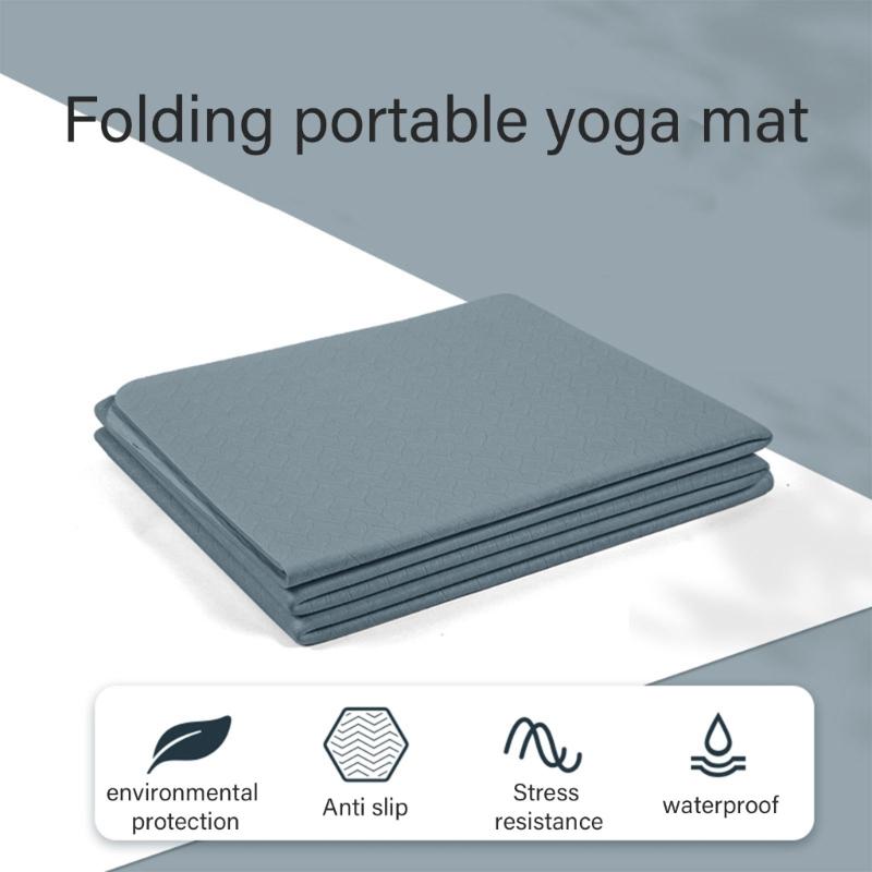 Travel Fitness Exercise Mat Foldable Yoga Mat Gym Mat for Yoga Pilates Floor Workout Thicknesses 5mm