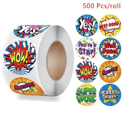500 Pcs Belohnung Aufkleber Motivations Aufkleber Rolle Kinder Studenten Lehrer Etiketten