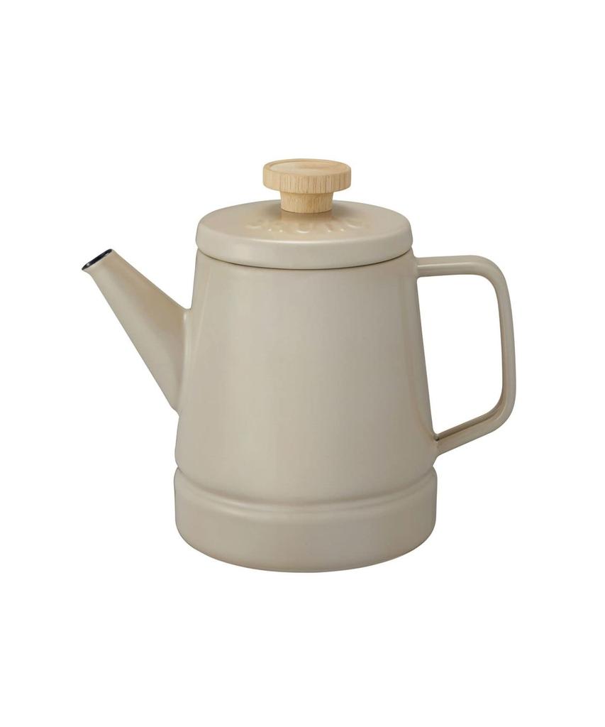 BRUNO Enamel Induction Direct Flame Gas Fuji Enamel Outdoor Kettle, 1.6L, Compatible, Compatible, Compatible, Collaboration, Greige, Use, BHK282-GRG