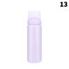 Shampoo Brush Empty Hair Shampoo Bottle With Comb Teeth Salon Treatment Oil Perm Dye Bottle Color Plastic Dry Cleaning Bottle