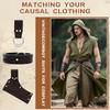 Renaissances Vikinges Costume Accessory Medieval Pirate Leather Belt Swords Frogs Halloween Renaissances Cosplay Costume