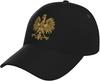 Polish Eagle Polska Poland Baseball Cap Unisex Women - Adjustable Classic Plain Hat Black