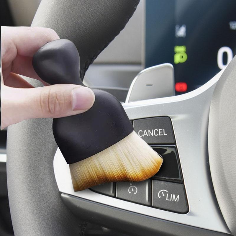 Car gap dust brush interior car wash brush makeup beauty brush car cleaning air conditioning trend cleaning brush