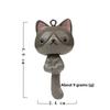 Long Polyresin Tail Cat Figurine With Keyring For Car Decor And Gifts Event