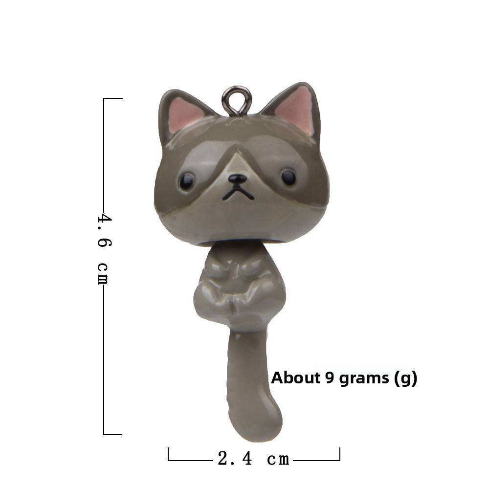 Long Polyresin Tail Cat Figurine With Keyring For Car Decor And Gifts Event