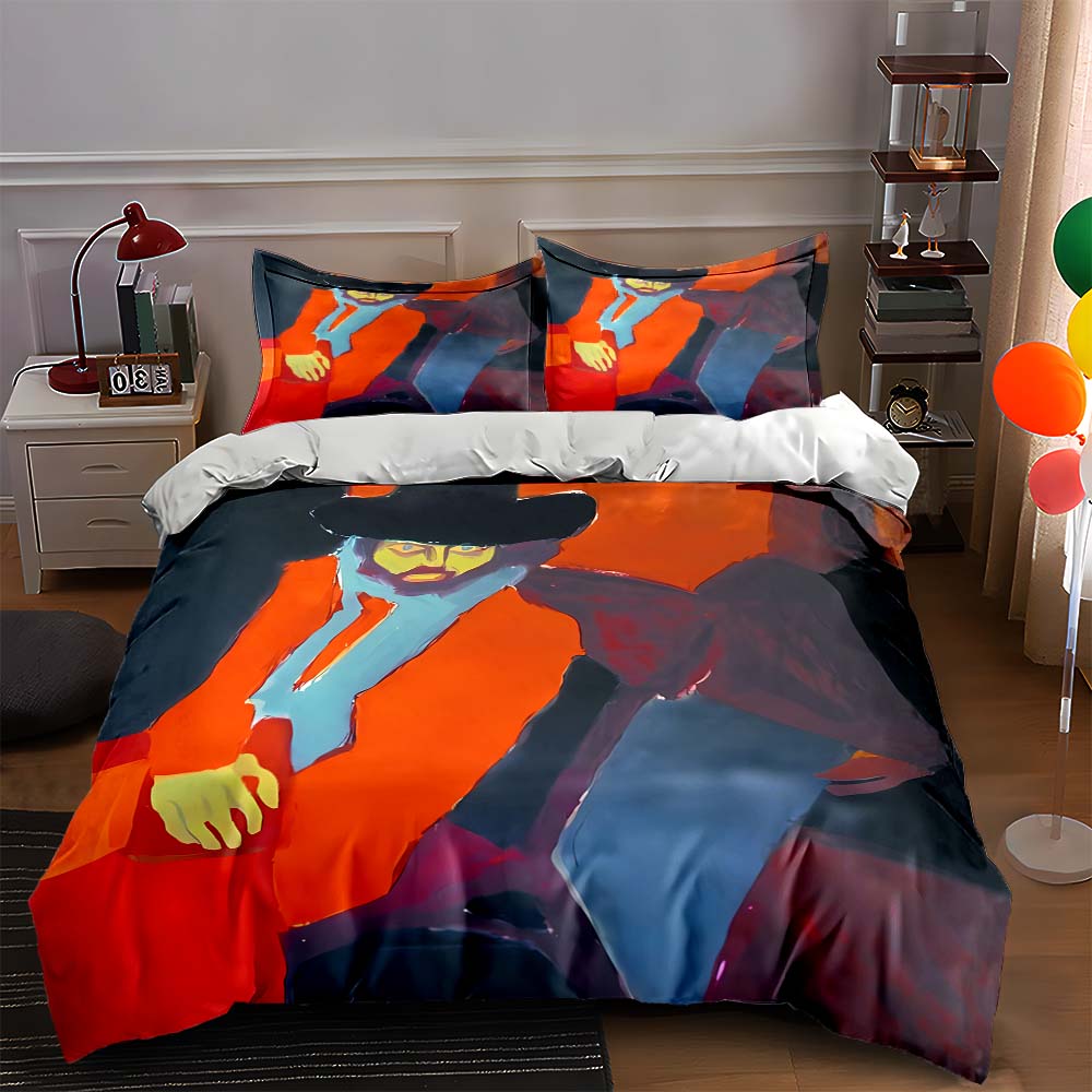 

Bold cowboy portrait. Bedding Duvet cover sets Duvet covers Pillowcases gifts (1 * Duvet Cover 2 * Pillowcases, without duvet insert) 135x200cm