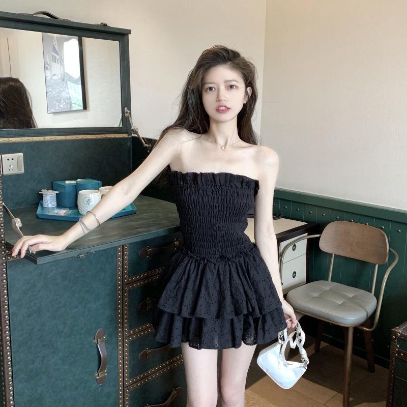 

2023 Горячее Девушка Без Бретелек Белое Платье: Потрясающая короткая юбка в стиле Pure Desire XS чёрный