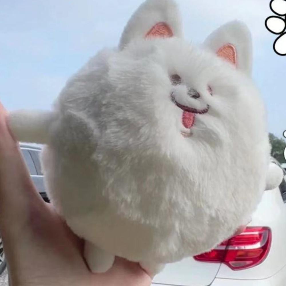 Animal Samoyed Plush Keyring Dog Samoyed Doll Plush Keychain Samoyed Plush Pendant  Kid Girl Boy