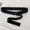 Korean Style Double Ring Buckle Casual Adjustable Waistband INS Canvas Belt  for Jeans