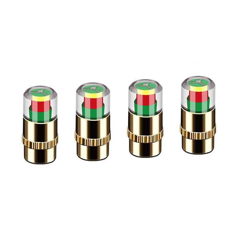 4pcs Car Tire Pressure Indicator Tire Pressure Gauge Indicator Alert Monitoring Valve Cap Sensor External Valve Detection·