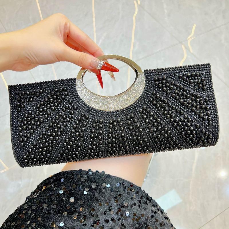 Quality Handbag, Clutch Bag, High-end Style Evening Bag, Pearl Crossbody Bag, Hand-held Bag