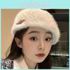Fashionable And Cozy Rabbit Fur Beret Stylish Retroinspired Winter Hat Women For