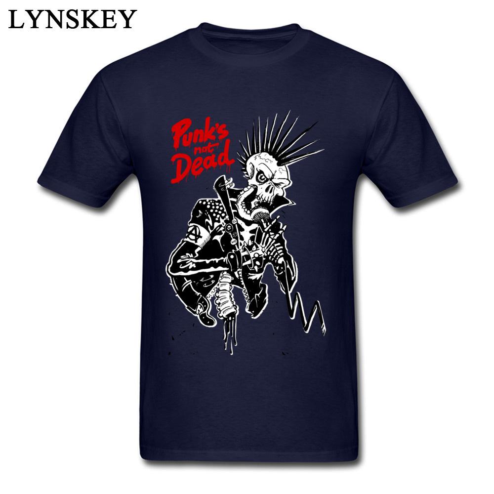 2024 Winter Punks Not Dead Men Stylish Black Tshirts For Sale Plus Size Slim Fit Short Sleeve Tops  Tees Skull Hipster