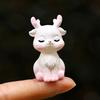 Miniature Deer Figurines Tiny Cartoon Resin Forest Animal Figures for Crafts Fairy Garden Accessories Cake Toppers