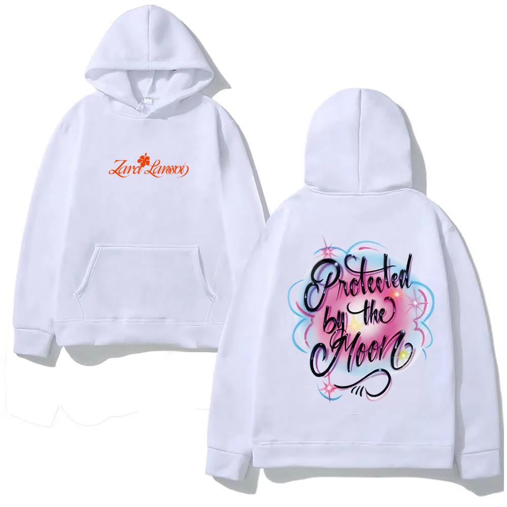 

Худи Zara Larsson Same As Official Website Защищенный Луной Baby Rib 2025 НОВЫЙ Гранж Толстовки Одежда с длинным рукавом Панк Худи S белый