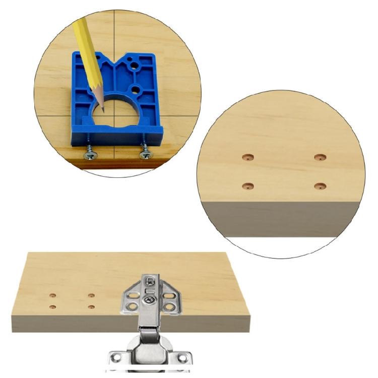 Hinges and Lock Hole Locators Set 35mm Boring Jigs with Ø35mm Drill Guide