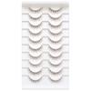 10 Pairs Brown False Eyelashes with Clear False Japanese Anime Brown Asian False Natural Individual Bands, Manga-Style Eyelashes, Cosplay, Eyelashes,