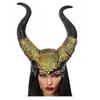 2024 New Golden Maleficent Horns Latex Mask For Halloween Cosplay And Carnival