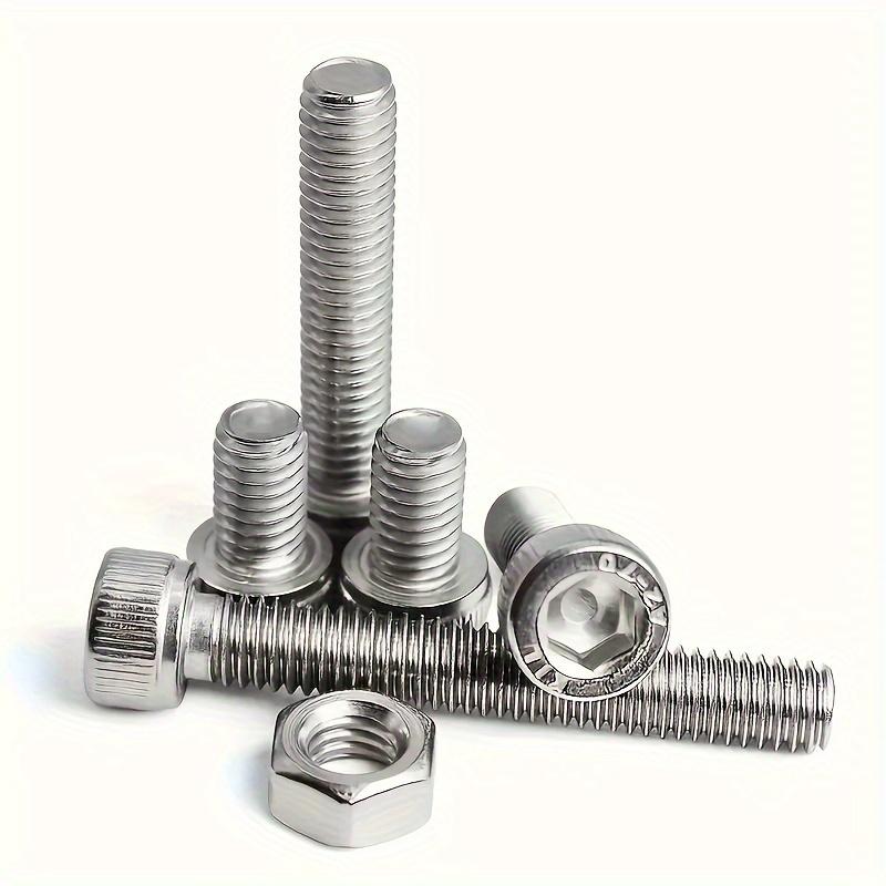 150pcs/box 304 Stainless Steel Hex Head M3 Screw And Nut SetSet Hexagon Socket Screws Bolts Nuts For Small DIY Repair Projects
